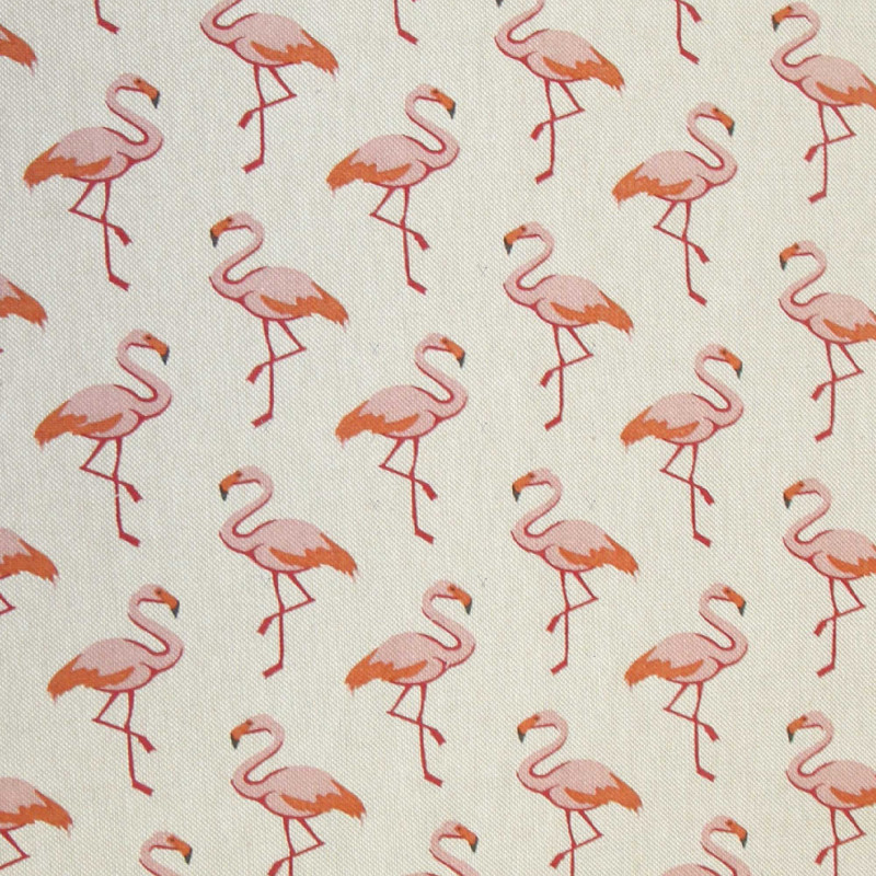 Coated  Cotton FLAMANT Linen / Coral